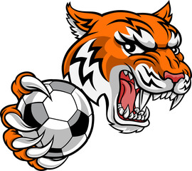 Tiger Soccer Football Player Animal Sports Mascot