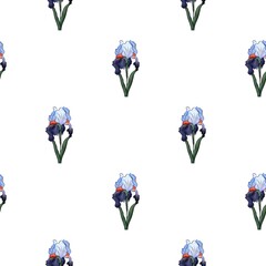 Endless pattern of watercolor flowers on a white background for covers, greeting cards, invitations, birthday and wedding.  Beautiful bright wallpaper.