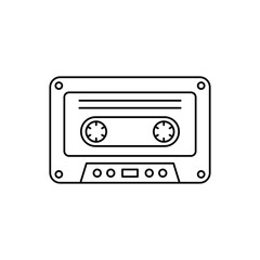 cassettes icon  in line style icon, isolated on white background