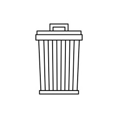 Trash bin icon in line style icon, isolated on white background