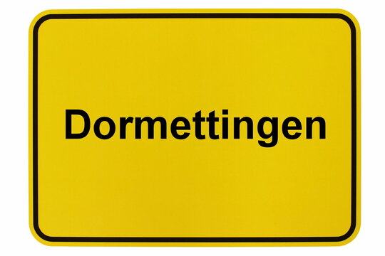 Illustration eines Ortsschildes der Gemeinde Dormettingen in Baden-W&uuml;rttemberg