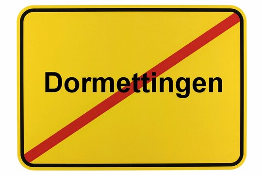 Illustration eines Ortsschildes der Gemeinde Dormettingen in Baden-W&uuml;rttemberg