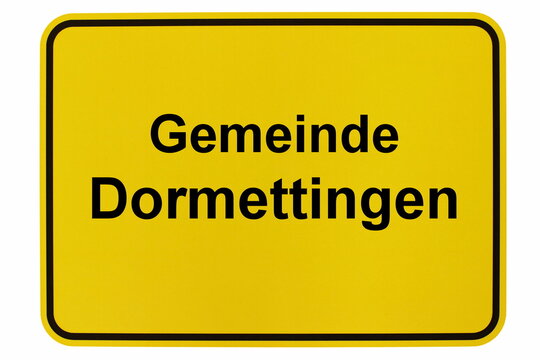 Illustration eines Ortsschildes der Gemeinde Dormettingen in Baden-W&uuml;rttemberg