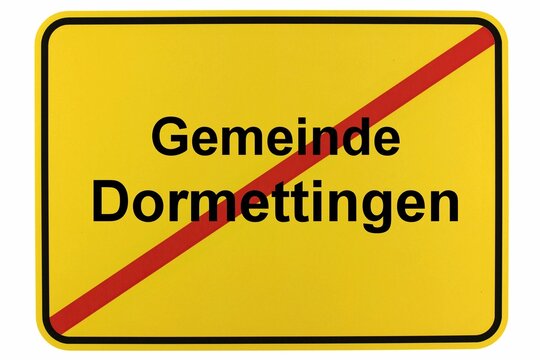 Illustration eines Ortsschildes der Gemeinde Dormettingen in Baden-W&uuml;rttemberg