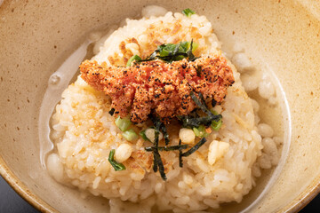 焼きおにぎり　明太子茶漬け