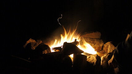 Bonfire in the dark