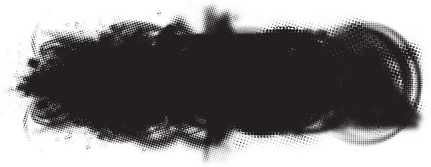 Glitch distorted grunge banner  . Noise destroyed texture . Trendy defect error shapes . Overlay grunge texture . Distressed effect .Vector shapes with a halftone dots screen print texture.