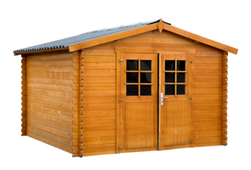 A small hut of garden in wood