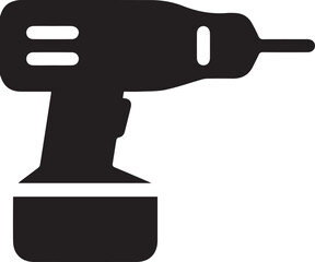 Drill icon. machine drill sign. hand drill icon design. tool and repair, screwdriver sign, Drilling machine icons. drilling machine vector