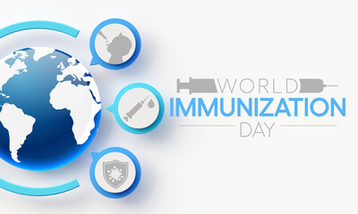 World Immunization day is observed every year on November 10, it is the process by which an individual's immune system becomes fortified against an agent. 3D Rendering