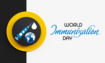 World Immunization day is observed every year on November 10, it is the process by which an individual's immune system becomes fortified against an agent. 3D Rendering