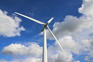 Wind Turbine Reaching To The Sky For Energy
