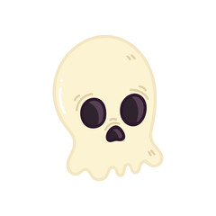 Halloween skull for witchcraft. Vector illustrated element.