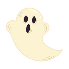 Cute ghost cartoon,vector illustration clipart. Halloween, trick or treat.