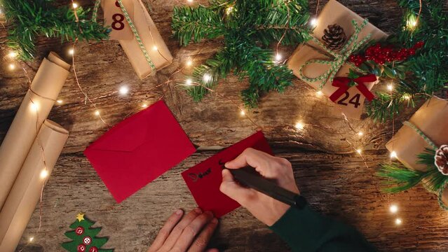 Writing a letter to Santa Claus 