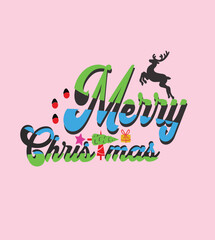 Merry Christmas t shirt typography