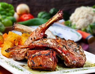 Roasted lamb chop