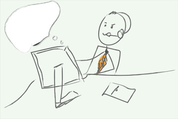 Technical support stickman cartoon design