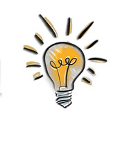 Creative idea concept, icon lamp