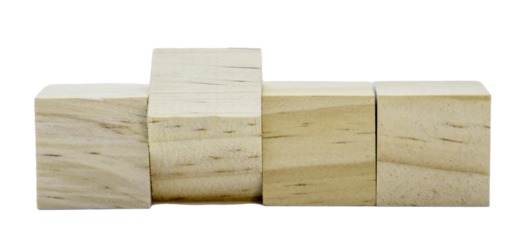  blank  wooden cubes- PNG alpha channel - graphic resources