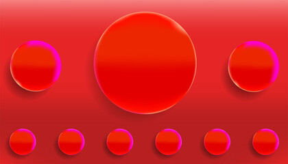 illustration of circles on a red background, for print and the interne