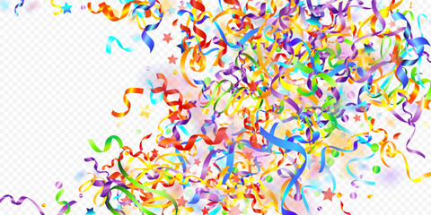 ribbon spiral confetti carnival color shine gift