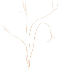 Watercolor leaf branch