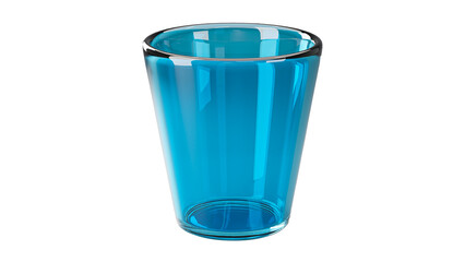 3D illustration or 3D rendering Blue glass for dink water isolated on white background.