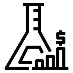 Icon Business Research With Style Outline