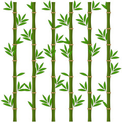 Bamboo stalks. Cartoon vector illustration for children
