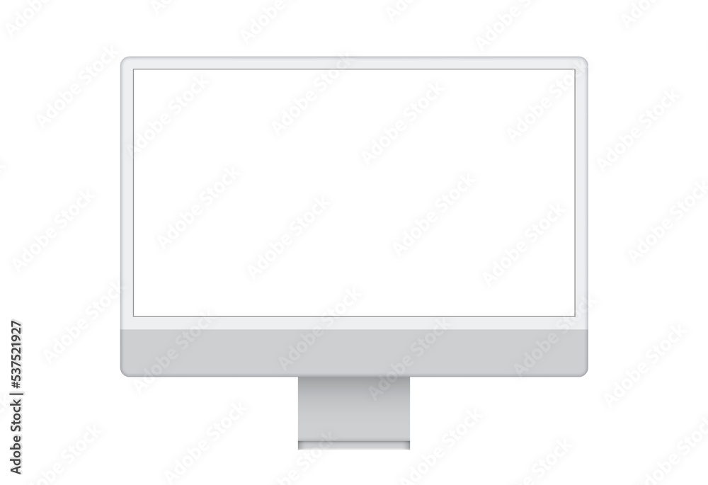 Poster Computer monitor display with empty screen isolated