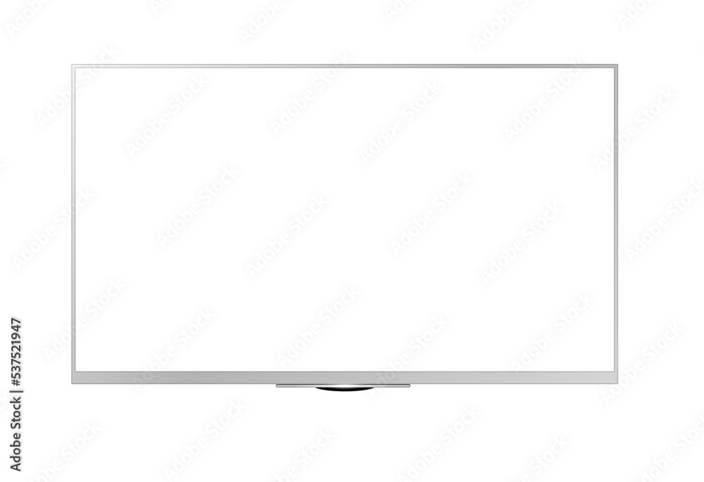 Poster blank television template. graphic design element. realistic tv screen on a isolated background. lcd