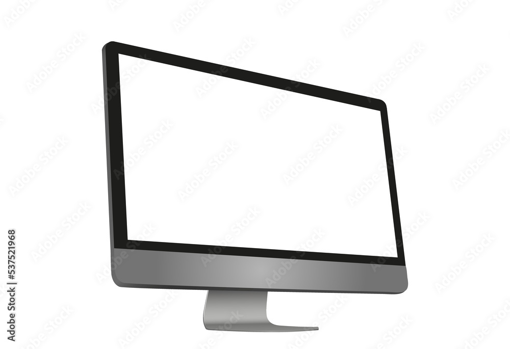 Poster Computer monitor display with empty screen isolated