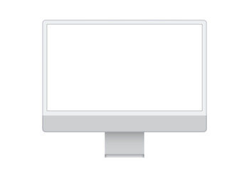 Computer monitor display with empty screen isolated - obrazy, fototapety, plakaty