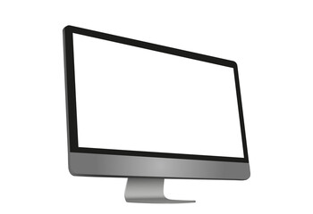 Computer monitor display with empty screen isolated