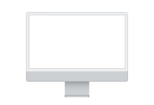 Computer monitor display with empty screen isolated