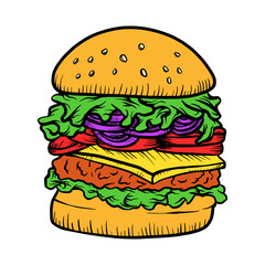 hamburger Hand drawn