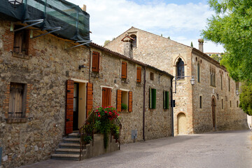 Fototapeta na wymiar Arqua Petrarca, old village in Padua province