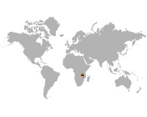 ジンバブエの地図