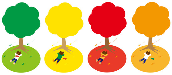 秋の風、読書、そして木の下でお昼寝の時間