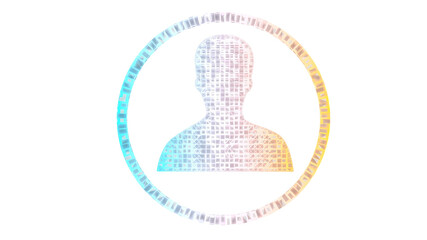 Fototapeta premium Abstract human head, 3d render, artificial intelligence concept.