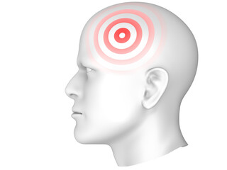 Abstract human head, 3d render, artificial intelligence concept.