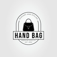 women handbag or sling bag logo vector illustration design.