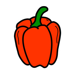 red and green peppers illustration