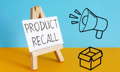 Product recalls are shown using the text - obrazy, fototapety, plakaty
