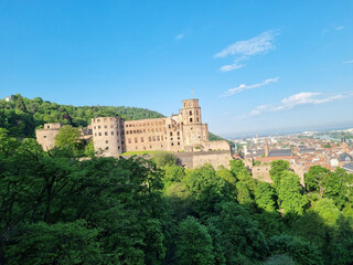view of the palace city Heidelberg germany