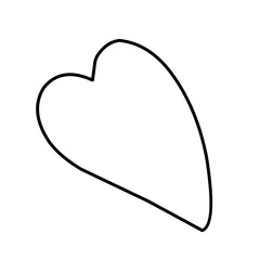 hand drawn doodle of heart