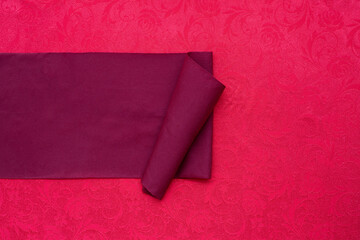 red label fabric texture background.