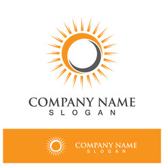 Creative sun concept logo illustration