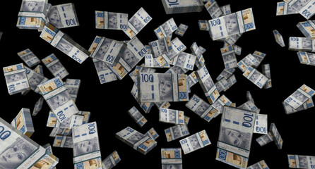 Sweden Krona 100 SEK banknote money 3d illustration